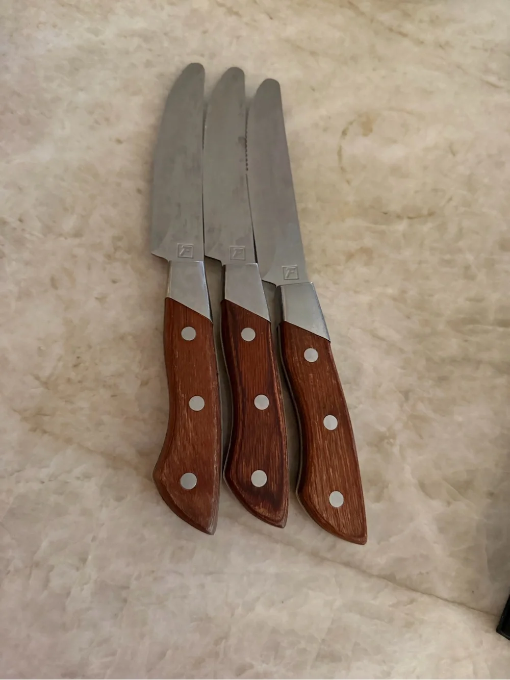 Steakhouse steak knives wood handle